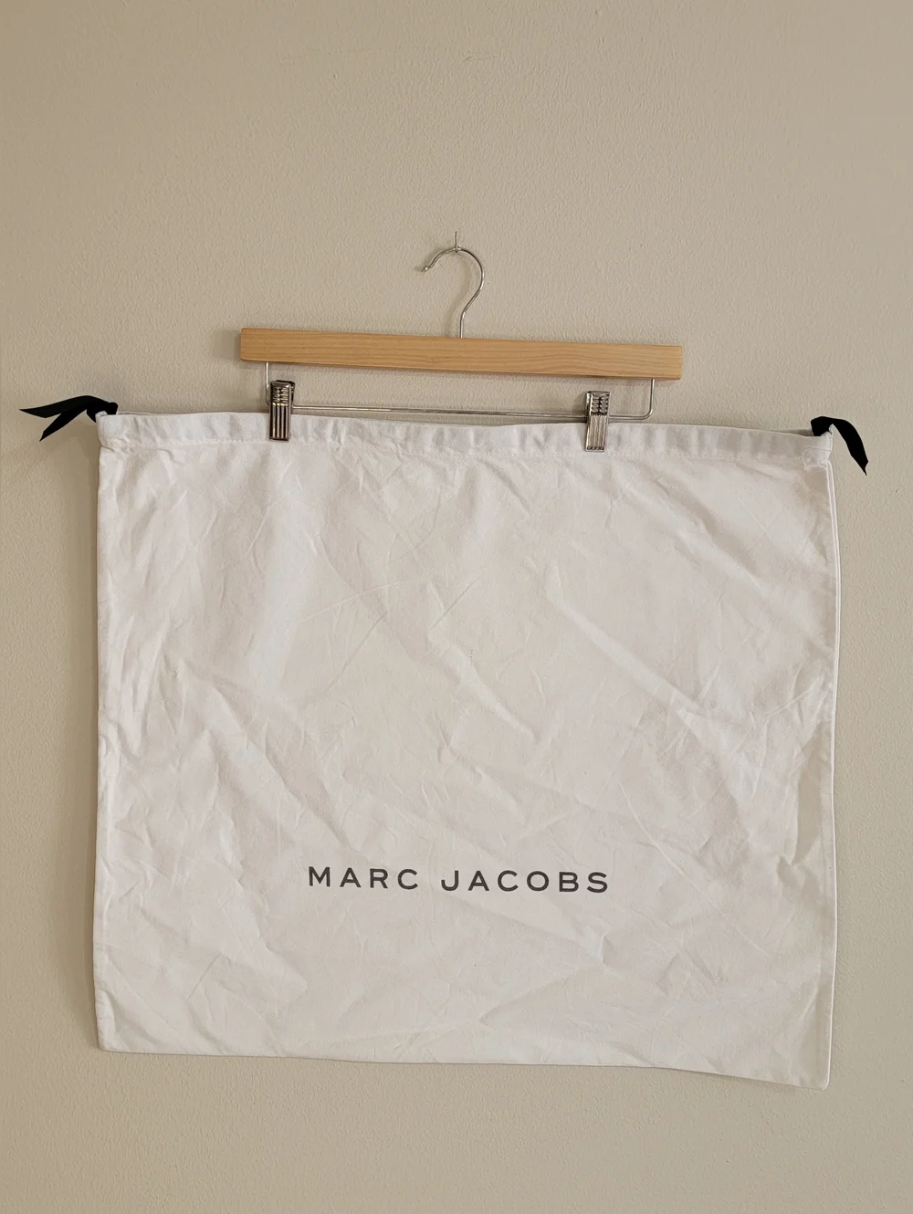 Marc Jacobs White Cotton Logo Drawstring Dust Bag - Picture 1 of 3